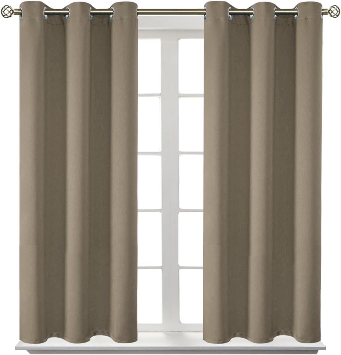 BGment Room Darkening Curtains 54 Inches Long - Grommet Thermal Insulated Drapes Window Treatment Curtains for Bedroom, 2 Panels, 38 x 54 I…