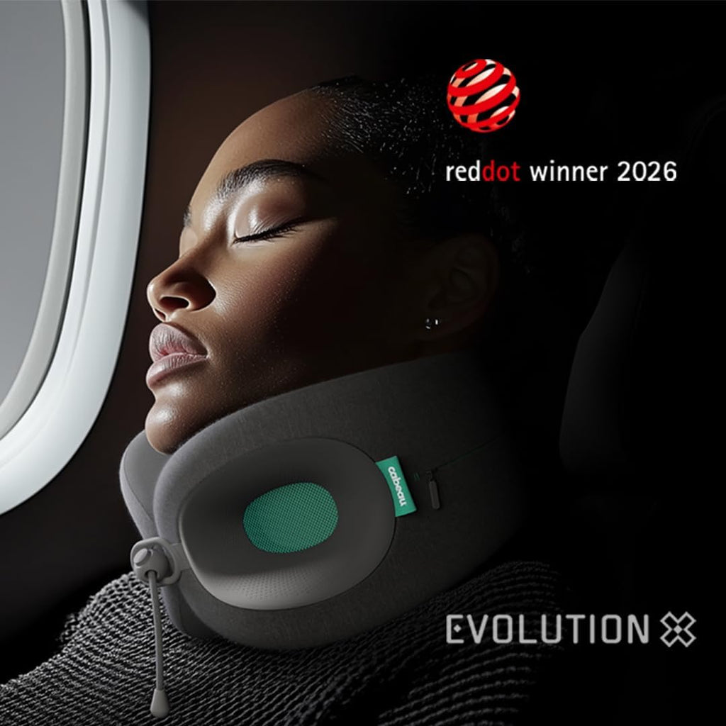 Cabeau Evolution X Travel Neck Pillow - Memory Foam Body Positioner - Fits Most Neck Sizes (11-21 Inches) - Three Ways to Adjust for…