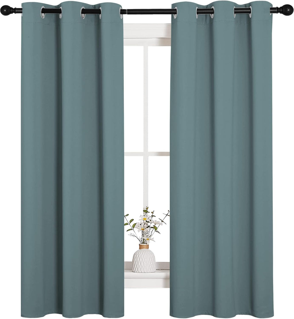 NICETOWN Modern Blackout Curtains Noise Reducing, Thermal Insulated and Privacy Room Darkening Drape Panels for Boy's Guest Room Door…