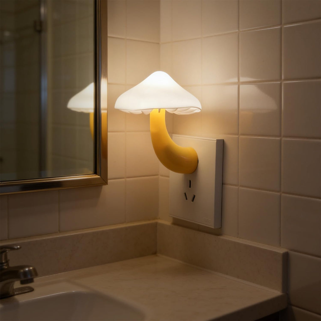 APAKI LED Mushroom Night Light Plug in Lamp, Light Sensor Night Lights Plug into Wall, Dusk to Dawn Sensor Night Light for Adults Ki…