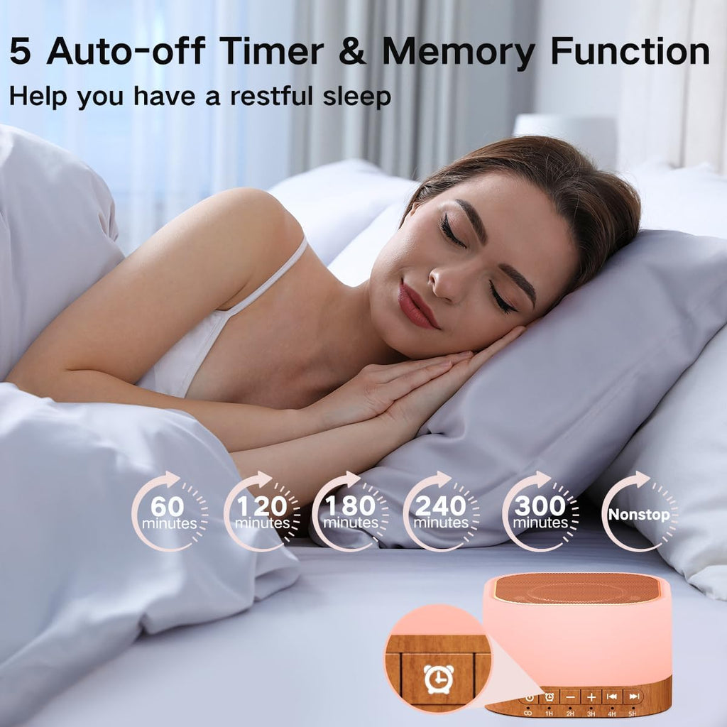 SleeZOO Sound Machine White Noise Machine with 25 Soothing Sounds 12 Colors Light with 10 Adjustable Levels 32 Adjustable Volumes 5 Timers…