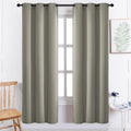 Yakamok Premium Room Darkening Thermal Insulated Curtains for Bedroom/Living Room - Classic Grommet Top (2 Panels, Taupe, 38 Inch by 72…