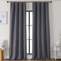 Simplebrand Grey Blackout Curtains for Bedroom 102 Inches Long 2 Panels, Solid Thermal Insulated, Energy Saving Living Room Window Treatmen…