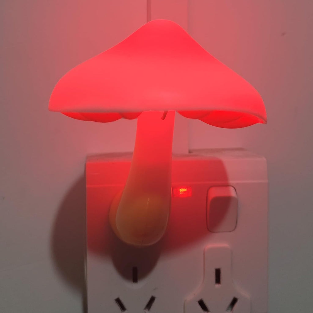AUSAYE Sensor Led Mushroom Night Light Plug in Nightlight for Kids Adults, Night Lights Plug-into Wall Lamp for Bedroom…