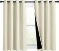 Nicetown Warm Curtains for Winter, Bedroom Full Blackout Curtain Panels, Great Job for Blocking Light, Complete Blackout Draperies with Bla…