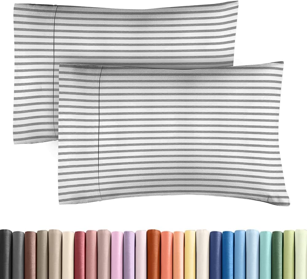 King Standard Pillow Cases Set of 2 - Ultra-Soft Hotel Quality Pillowcase Covers - Comfy, Cozy & Fade Free - Wrinkle Resistant - Machine…