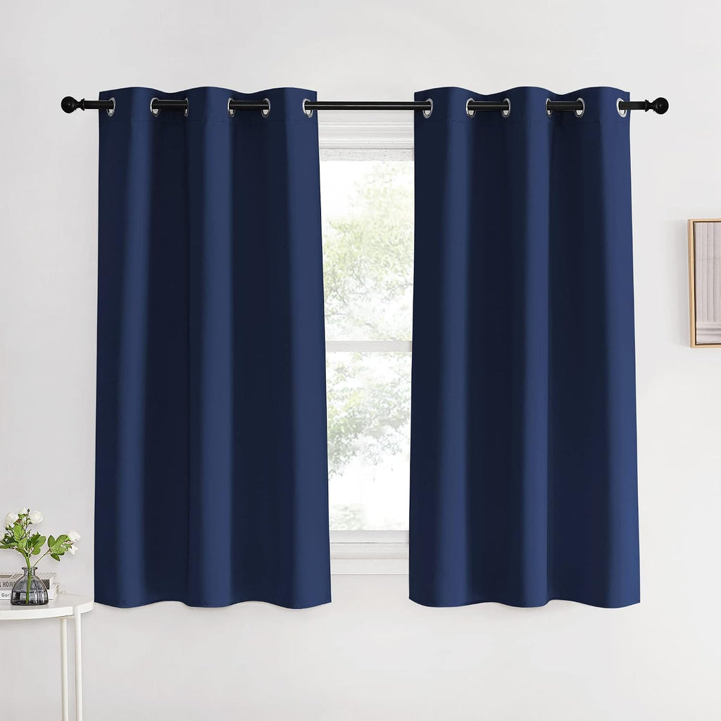 NICETOWN Blackout Draperies Curtains, Navy, 1 Pair, 42 x 60 Inch, All Season Thermal Insulated Solid Grommet Top Blackout Curtains/Drapes…