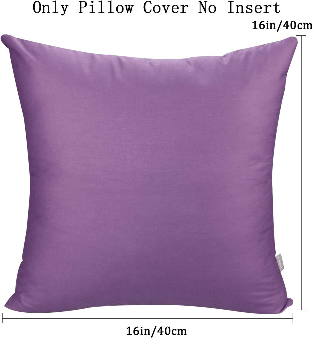 Thmyo 4-Pack 100% Cotton Comfortable Solid Decorative Throw Pillow Case, Square Cushion Cover Pillowcase Sublimation Blank Pillow Covers DI…