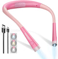 Glocusent Book Light, 3-Color & 6-Brightness Reading Light, Bendable Neck Light, 80-hr Lasting Rechargeable Book Light, Perfect Reading…