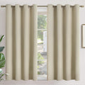 YoungsTex Beige Blackout Curtains 54 Inch Long for Bedroom - Thermal Insulated with Grommet Top Room Darkening Window Drapes for Basement C…