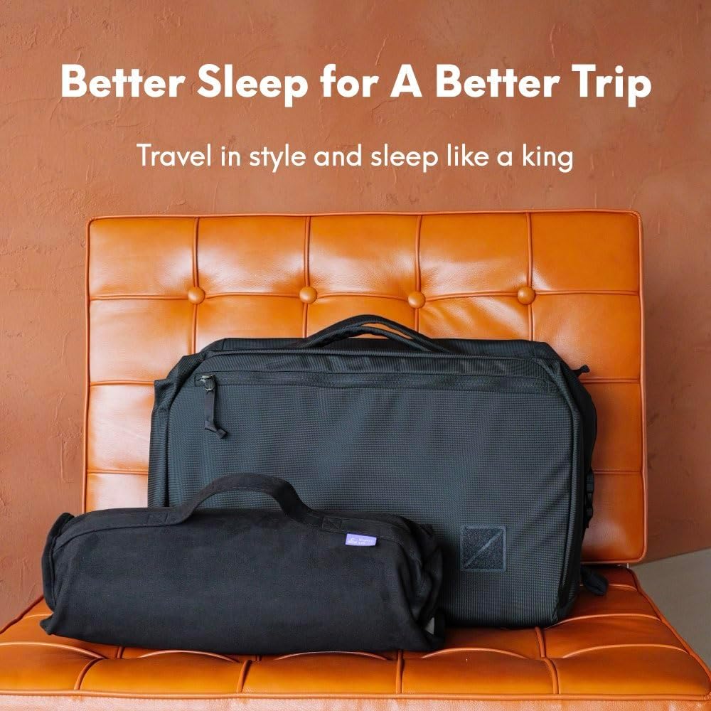 Cushion Lab Travel Deep Sleep Pillow – Compact Memory Foam Neck Pillow for Sleeping, Portable Pillow for Hotels, Camping, Side & Back…