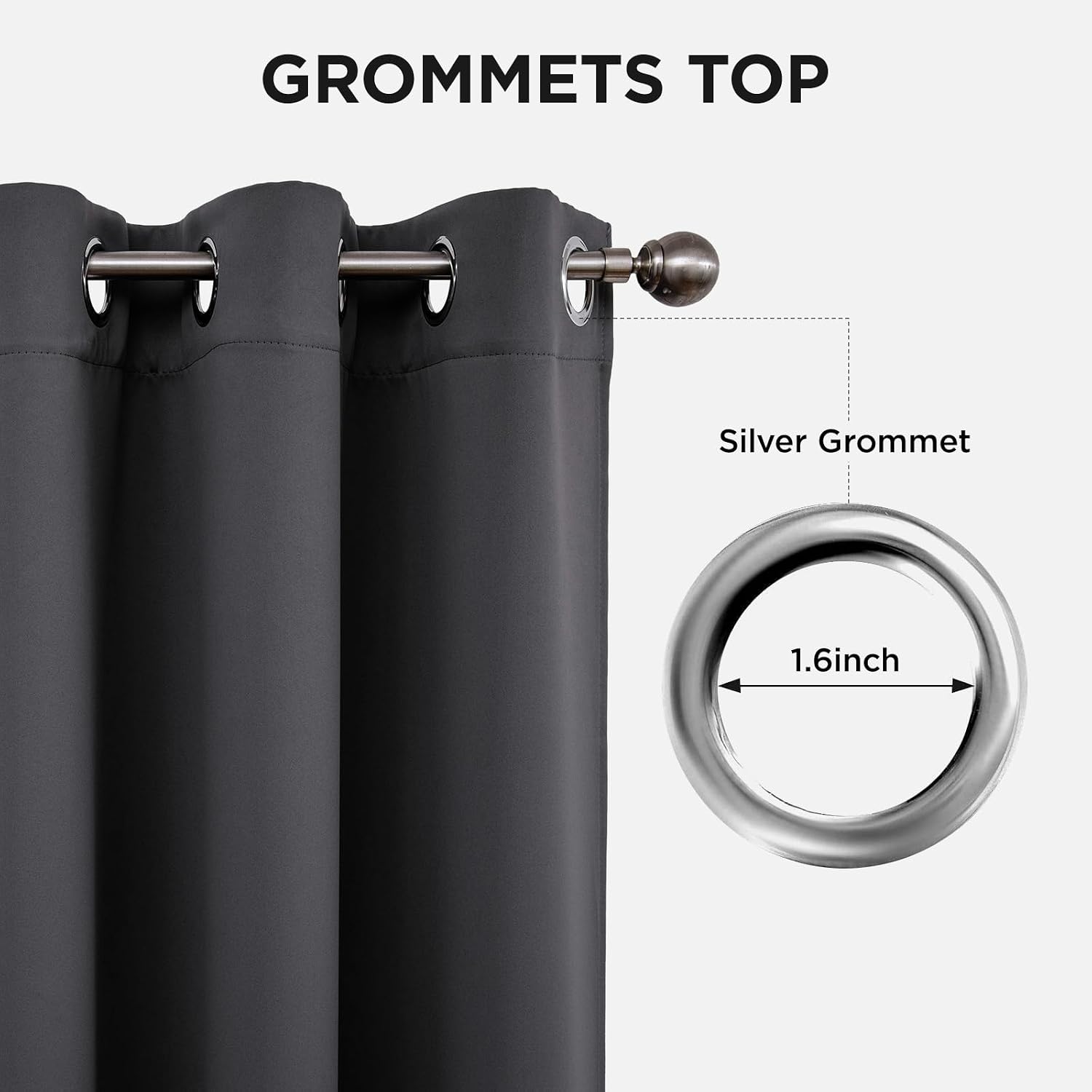 Joydeco Blackout Curtains 95 Inches Long 1 Panel, Thermal Insulated Long Curtains& Drapes 1 Piece, Room Darkening Grommet Drapes for Living…