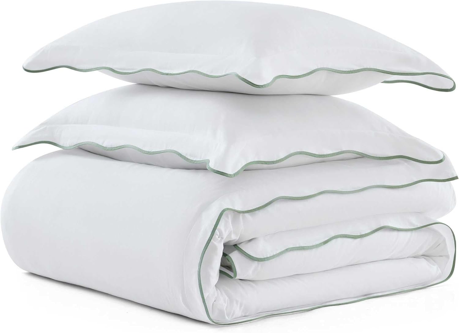 MarthaStewart Martha Stewart - King Duvet Cover Set, 100% Soft Cotton Bed Set with a Smooth Cotton Percale Reverse, 3 Piece Bedding with Ma…