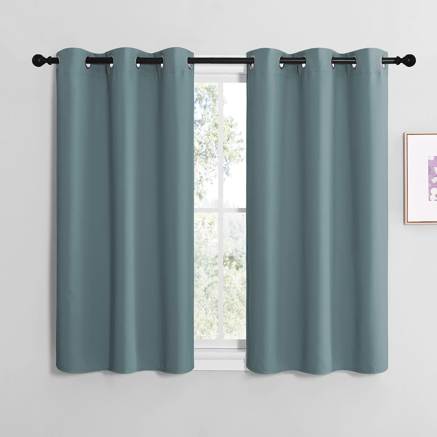 NICETOWN Modern Blackout Curtains Noise Reducing, Thermal Insulated and Privacy Room Darkening Drape Panels for Boy's Guest Room Door…