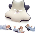 STARSNET Reading Pillow for Bed, Ergonomic Headboard Memory Foam Pillow with Ice Silk Cooling Pillowcase for Neck and Shoulder Suppo…