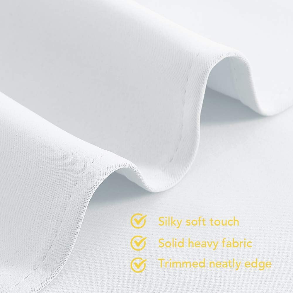 NICETOWN White Room Darkening Draperies and Curtains, Set of 2, 34 by 70 Inch, Home Fashion Energy Saving Grommet Top Room Darkening…