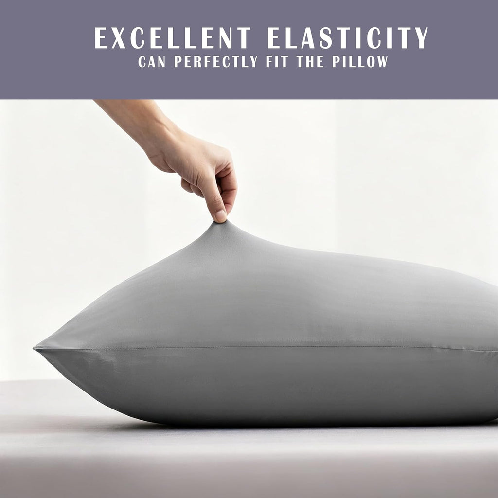 TELUS Cooling Pillowcases Standard Size 2-Pack, Silky Soft Breathable Pillow Case with Envelope Close, Stay Cool Pillow Cover for Hot…