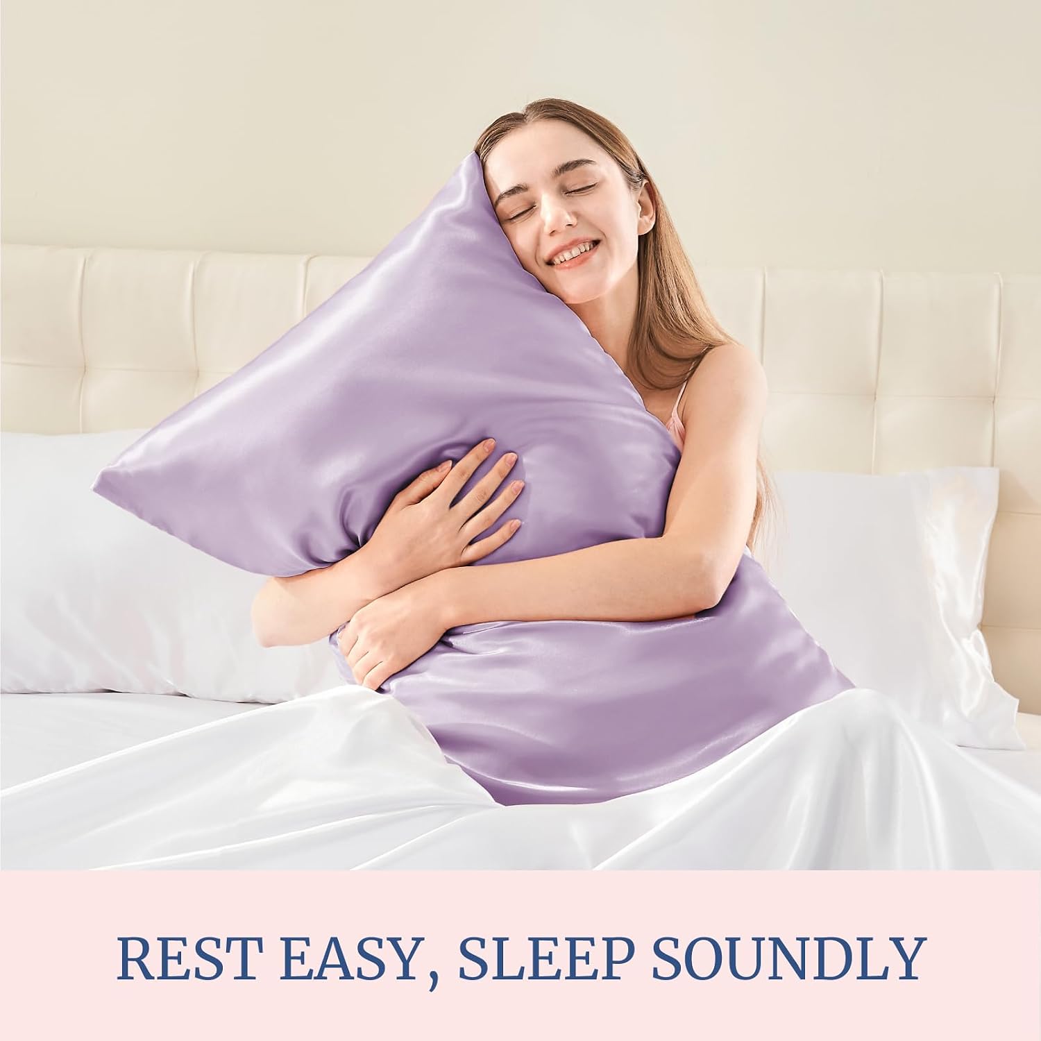 Bedelite Satin Pillowcase for Hair and Skin, Super Soft and Cooling Similar to Silk Pillow Cases 2 Pack with Envelope Closure, Gift for Wom…