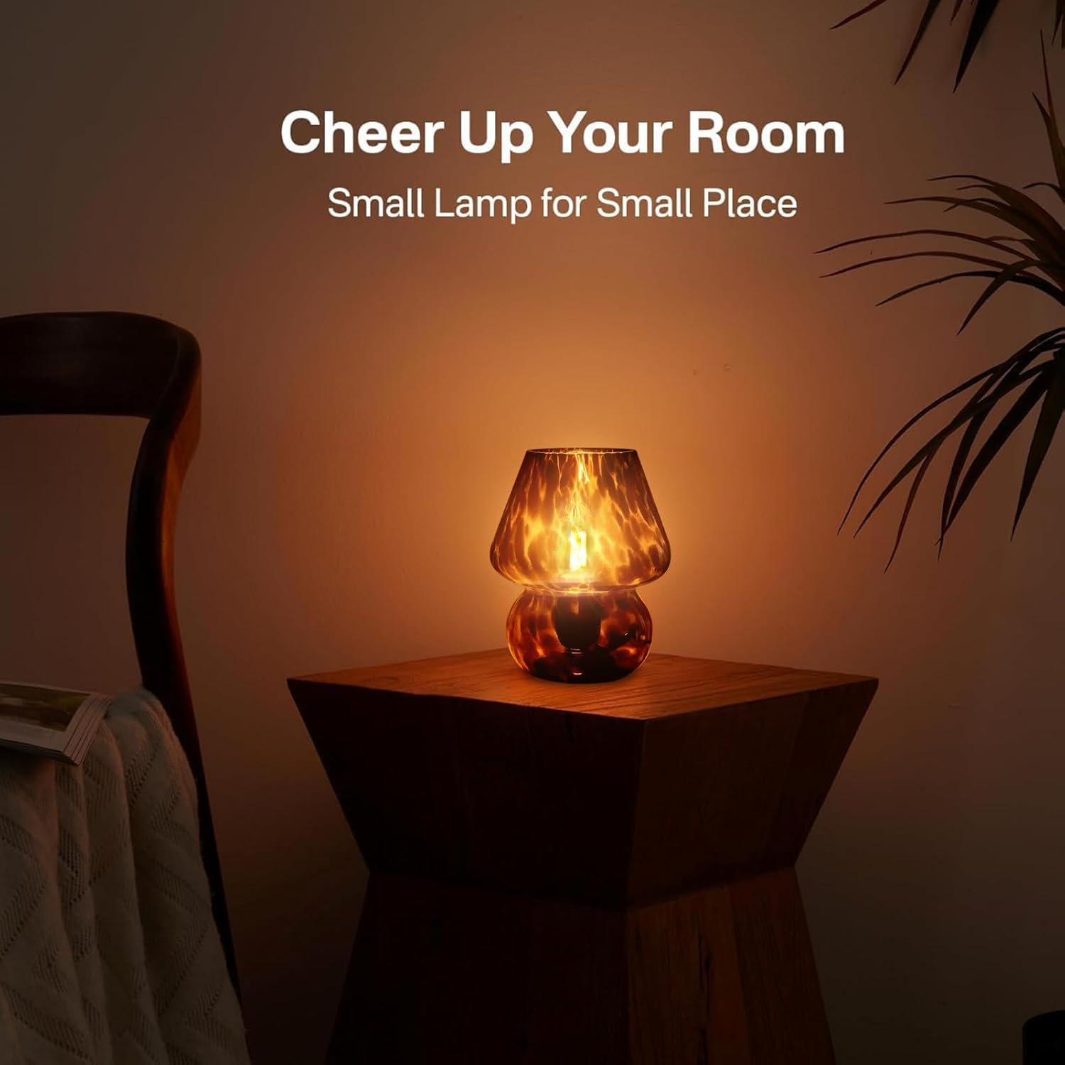 Dawnwake Mushroom Lamp Small Lamp Table Lamp for Bedroom, Desk Bedside Lamps for Living Room, Mushroom Decor Cute Mini Modern Mid Century…