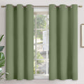 YoungsTex Olive Green Blackout Curtains 54 Inch Length for Bedroom - Short Thermal Insulated with Grommet Room Darkening Window Drapes for…