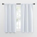 NICETOWN Greyish White Window Curtain Panels - Thermal Insulated Rod Pocket Room Darkening Curtain Sets for Bedroom (Greyish White, 2…
