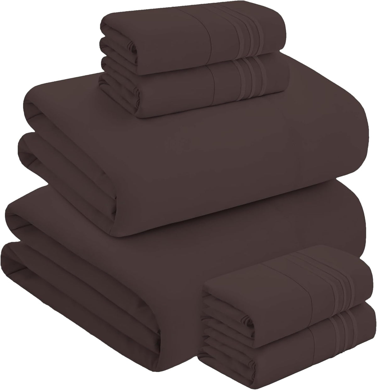 MocassiLuxuryBedding Mocassi Luxury 6-Piece Sheet Set, Ultra Soft 1800 Hotel Quality Microfiber Sheet Set, Fits Mattresses Up to 18 to 24 I…