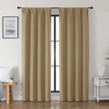 Gwine Taupe Blackout Curtains for Bedroom 84 inches Long 2 Panels Set, Solid Noise Reducing Thermal Insulated Blackout Curtains for…