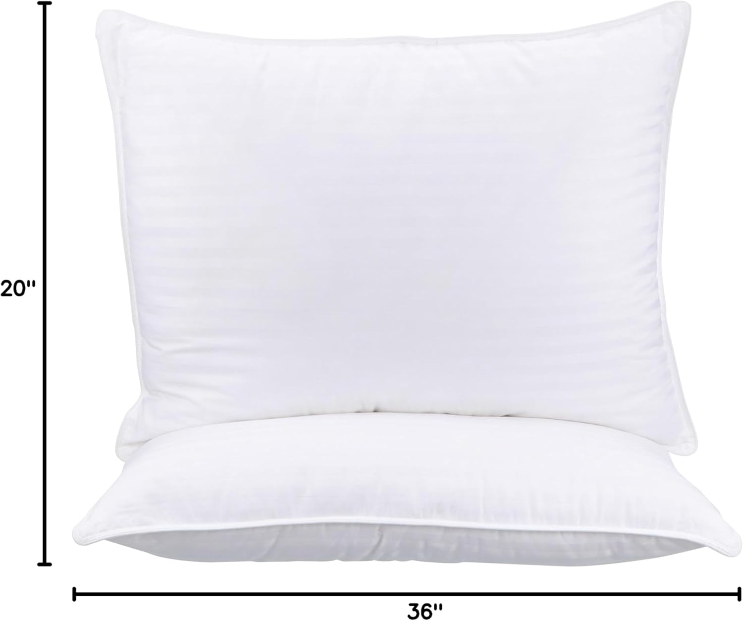 Sleep Restoration Gel Pillow - (2 Pack King) Best Hotel Quality Comfortable and Plush Cooling Gel Fiber Filled Pillow