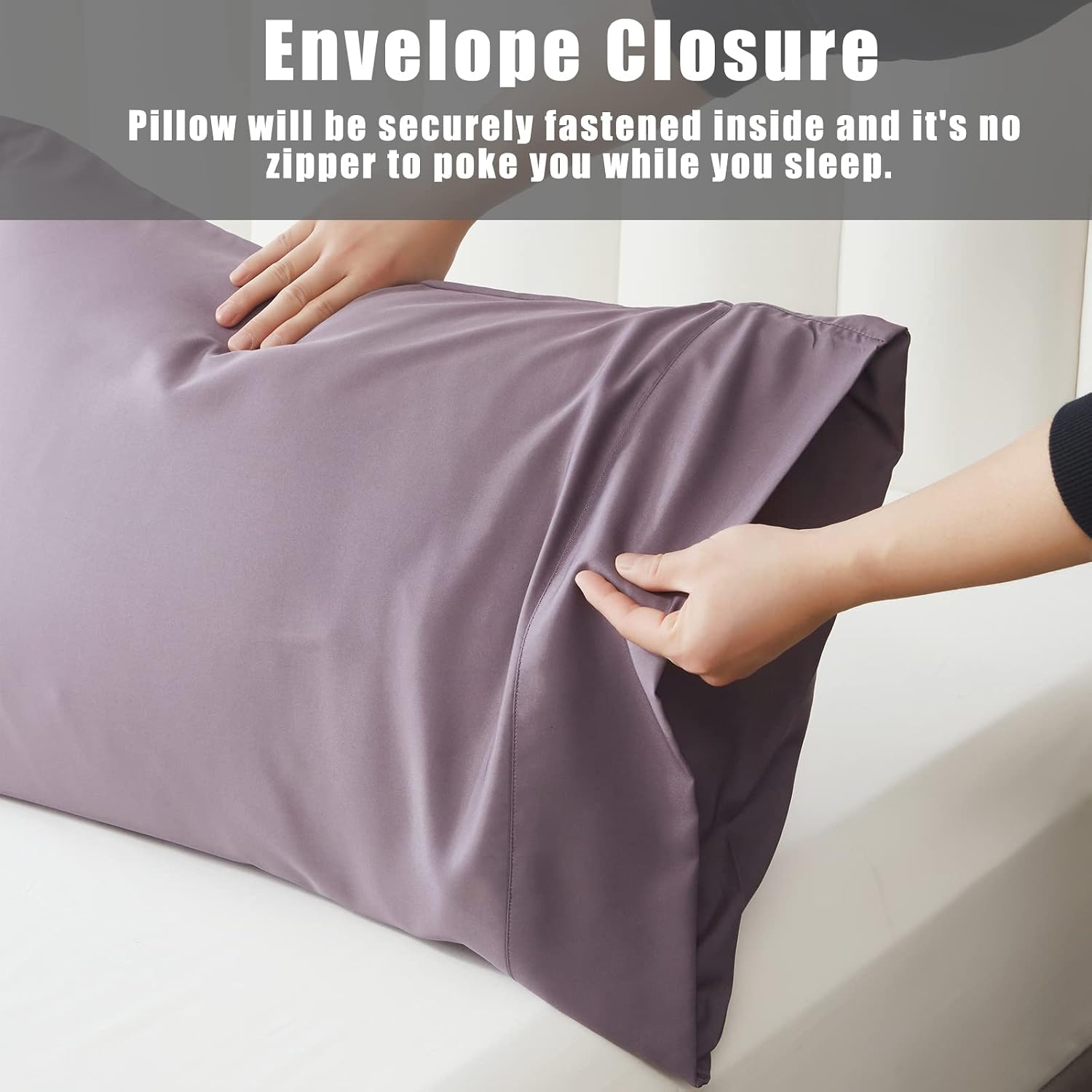 Pillow Cases Standard Size 2 Pack, Bamboo Rayon Cooling Pillowcases with Envelope Closure, Cool Breathable Pillow Case for Hot Sleepers &…