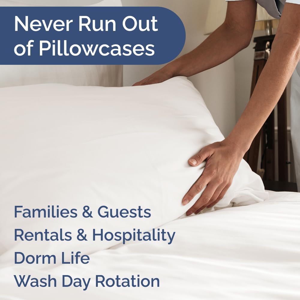 Queen Pillow Cases Set of 8 - Ultra Soft Hotel Quality Pillowcase Covers - Comfy & Wrinkle Free - Shrink, Stain and Fade Resistant…