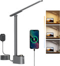 HoneywellAirComfort Honeywell LED Desk Lamp-Upgraded H01 Desk Lamps for Home Office with USB A+C Charging Ports, Stepless Dimmable Eye Carin…