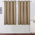 Lemomo Natural Thermal Blackout Curtains/52 x 54 Inch/Set of 2 Panels Room Darkening Curtains for Bedroom 54 Inch silver