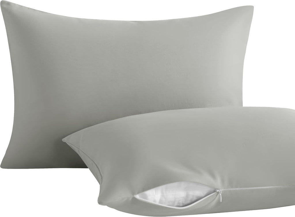 Ntbay 2 Pack Pillows with Pillowcases, Soft Cotton Down Alternative 13x18 with Microfiber Zippered Pillowcases for Sleeping in Crib Bed - M…
