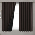 BGment 100% Blackout Curtains 54 Inches Long with Black Liner, Thermal Insulated Room Darkening Soundproof Rod Pocket and Back Tab…