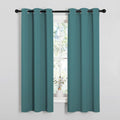 NICETOWN Kitchen Curtain Panels Blackout Draperies, Thermal Insulated Solid Grommet Blackout Curtains/Drapes (Sea Teal, One Pair, 34 by…