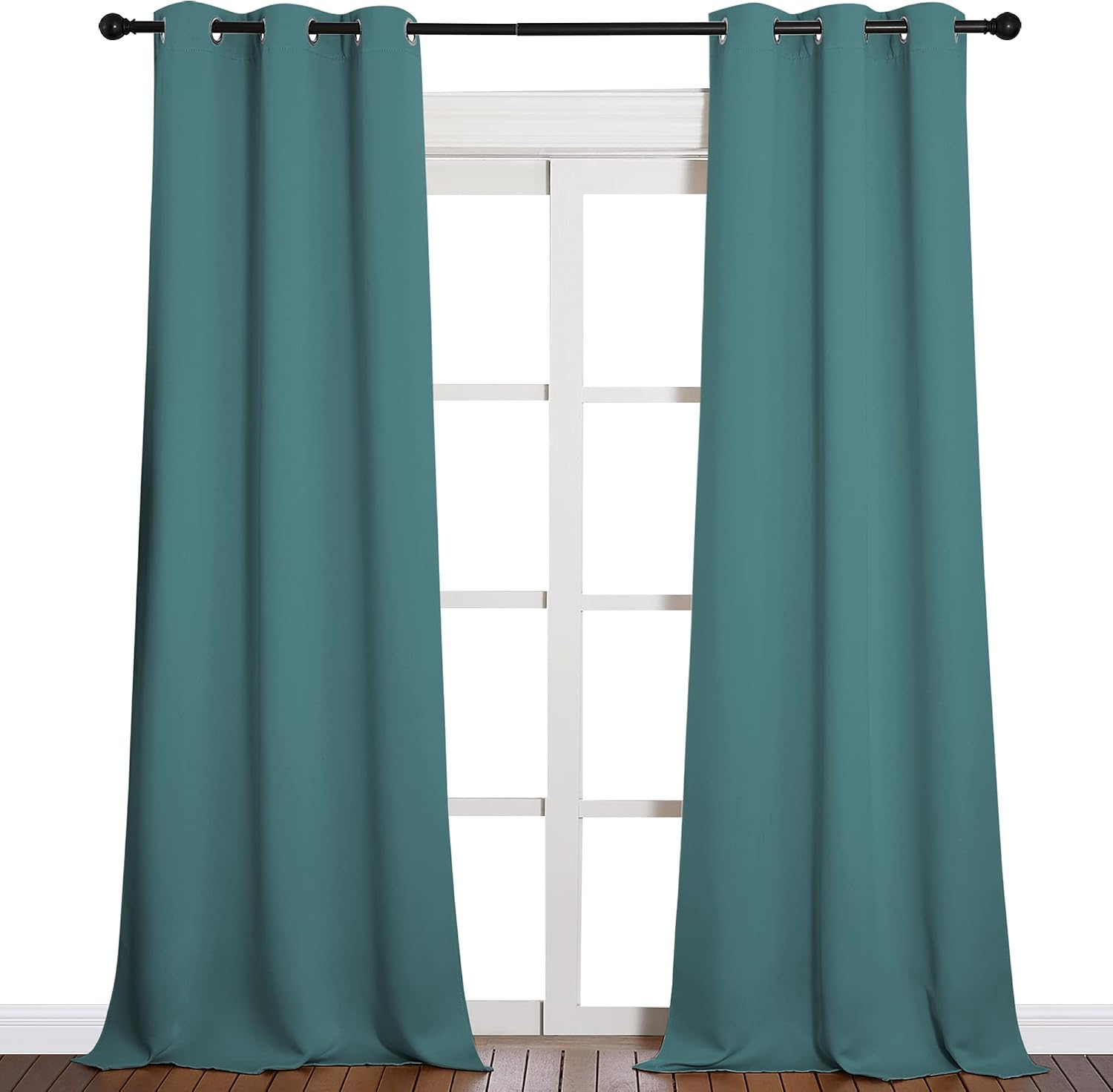 NICETOWN Patio Glass Door Panels - Blackout Curtains for Bedroom/Living Room, Privacy Panel Drapes for Dining Room and Guest Room (Sea…