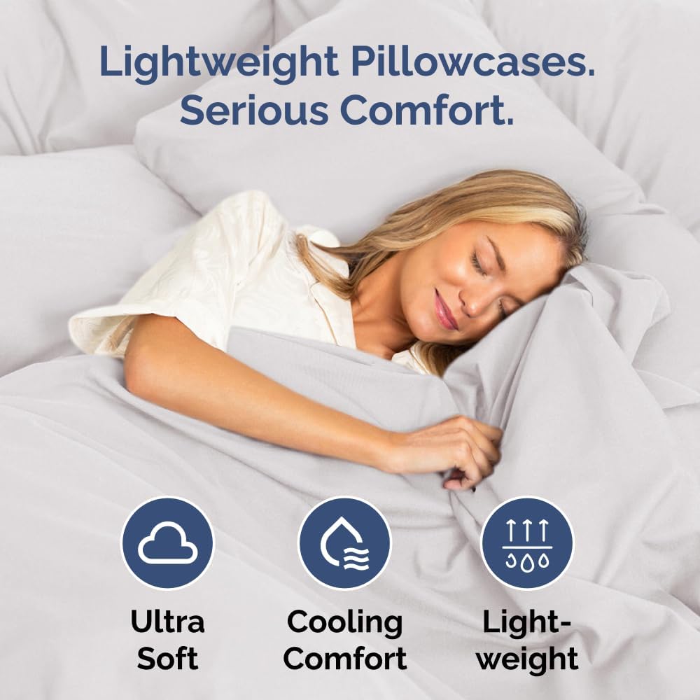 Queen Pillow Cases Set of 4 - Ultra Soft Hotel Quality Pillowcase Covers - Comfy, Cozy & Wrinkle Free - Shrinkage and Fade Resistant…