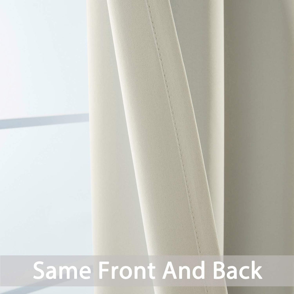 Yakamok 36 Inch Room Darkening Curtains, Blackout Window Panels Thermal Insulated Grommet Top Light Blocking Drapes for Bathroom…