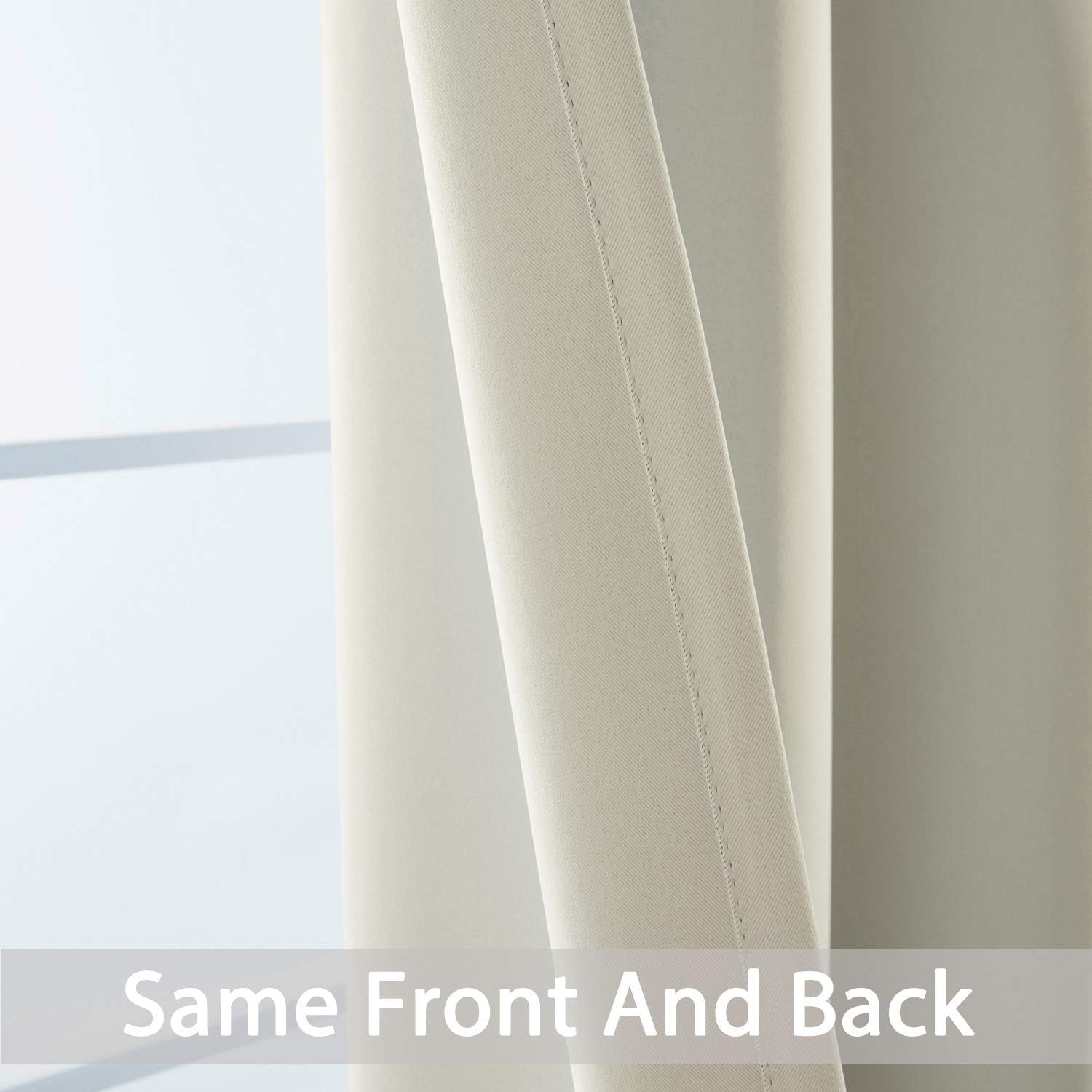 Yakamok 36 Inch Room Darkening Curtains, Blackout Window Panels Thermal Insulated Grommet Top Light Blocking Drapes for Bathroom…