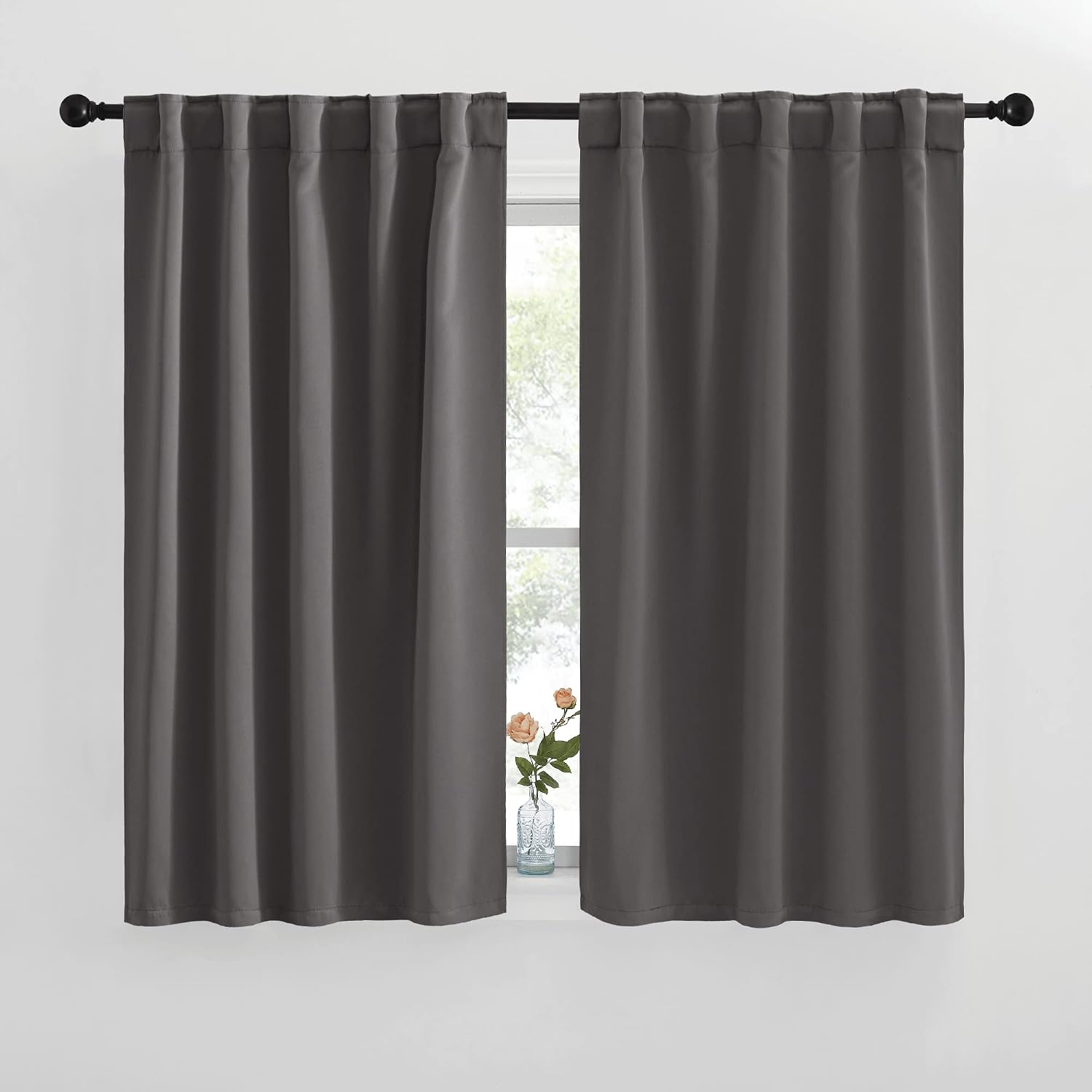NICETOWN RV Curtains for Camper Windows - (Grey Color) 42x50 Inch, 2 Panels Set, Thermal Insulated Room Darkening Blackout…