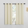 NICETOWN Room Darkening Curtain Panels for Cafe, Thermal Insulated Grommet Top Room Darkening Draperies/Drapes for Window (Beige, 2…