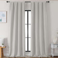 Simplebrand Natural Blackout Curtains for Bedroom 102 Inches Long 2 Panels, Solid Thermal Insulated, Energy Saving Living Room Window …