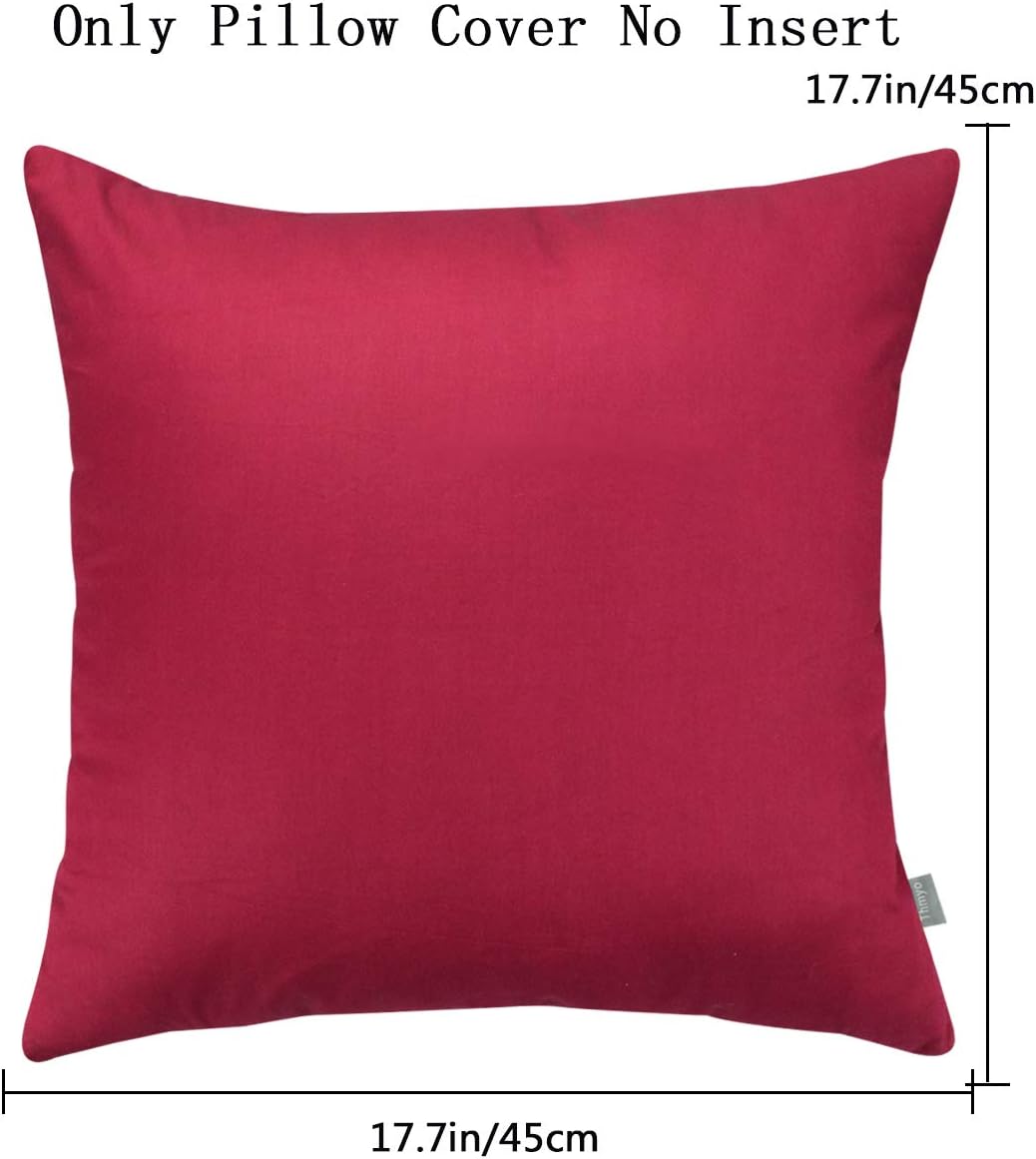 Thmyo 4-Pack 100% Cotton Comfortable Solid Decorative Throw Pillow Case Square Cushion Cover Pillowcase Sublimation Blank Pillow Covers DIY…