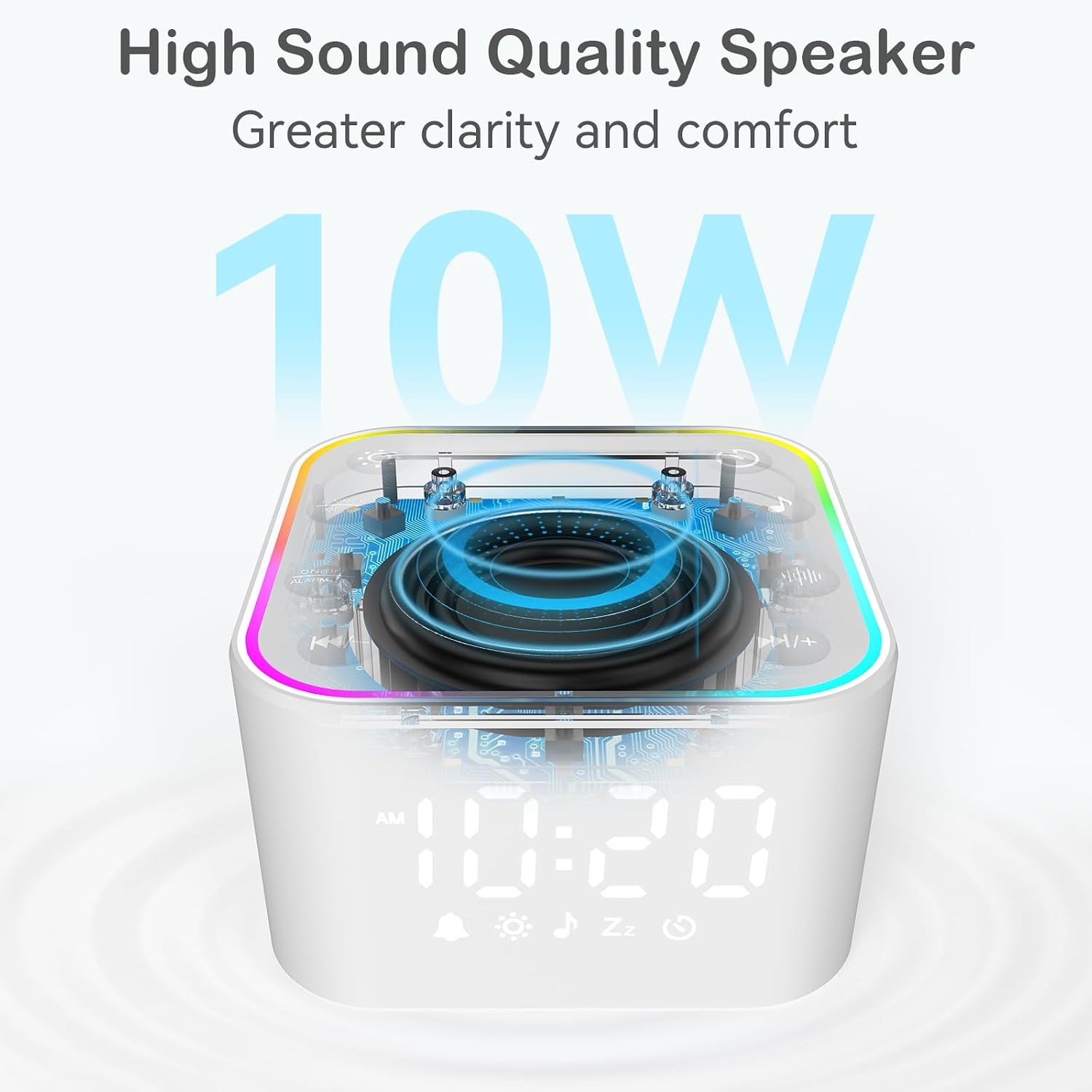 EnjoyNow Wkzay White Noise Sound Machine: 30 Non-Looping Sleep Sound relaxation for Adults - Noise Canceling for Bedroom, Adjustable…