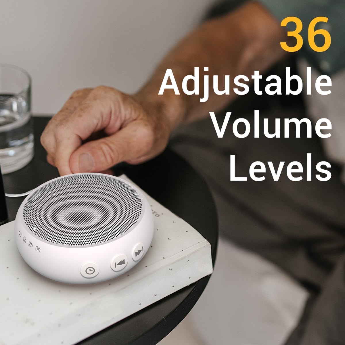 SoundMe Small Sound Machine Mini White Noise Machine for Baby Kids Adult with 32 Soothing Sounds 32 Volume Levels Sleep Brown Noise Machine…