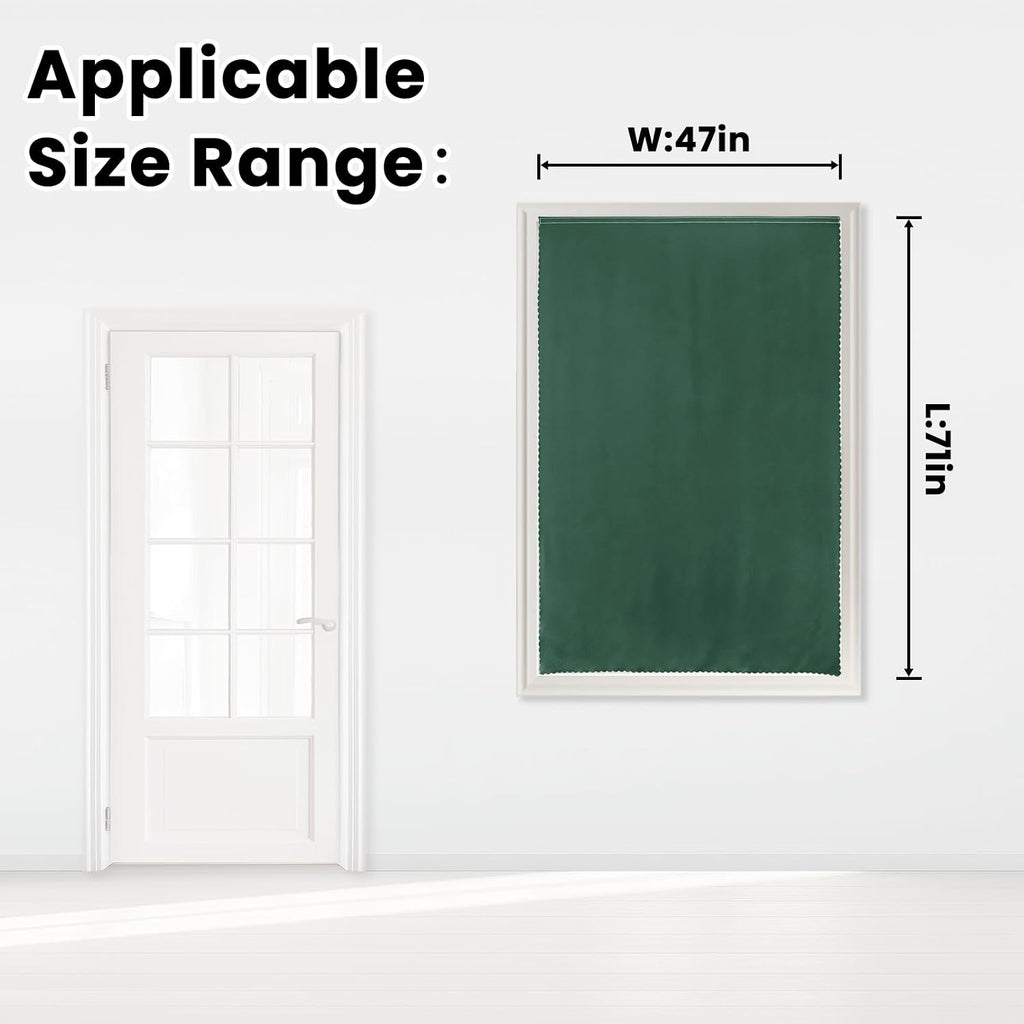 Blackout Curtains for Bedroom Stick On Curtains Window Shades Pull Down Blackout Window Cover No Drillng Self Adhesive Curtains No Rod…