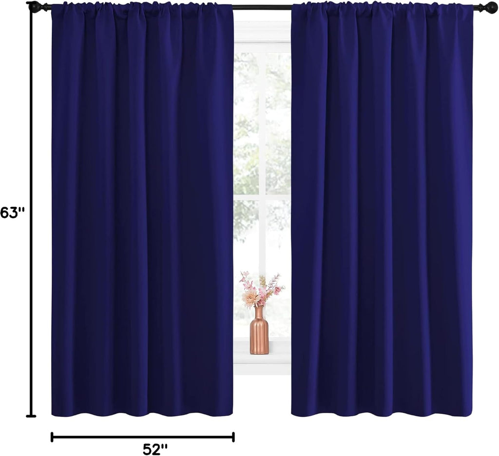 NICETOWN Curtains Blackout Draperies - Modern Design Thermal Insulated Solid Rod Pocket Top Blackout Drapes for Kid's Bedroom, Window…