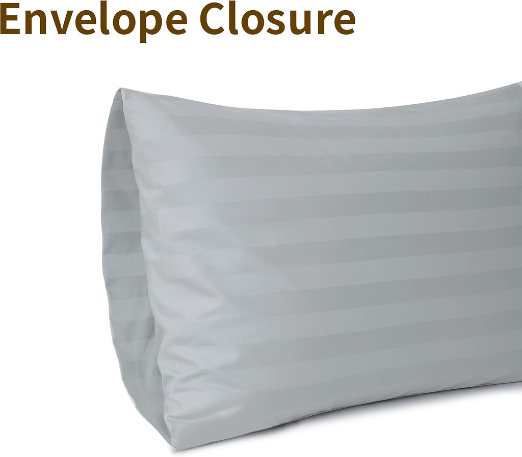 ShunjieHome 100% Egyptian Cotton Pillow Cases Set of 2, Queen Size 400 Thread Count Cooling Pillowcases, Soft and Breathable Pillow Covers…
