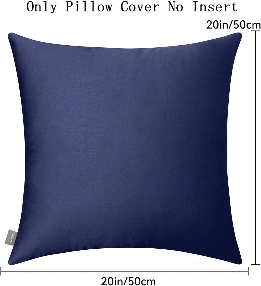 Thmyo 4-Pack 100% Cotton Comfortable Solid Decorative Throw Pillow Case Square Cushion Cover Pillowcase Sublimation Blank Pillow Covers Hal…