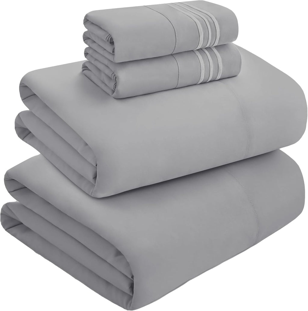 MocassiLuxuryBedding Mocassi Cal King Size 4-Piece Bed Sheet Set - 1800 Hotel Quality Microfiber 18-24 Inches Extra Deep Pocket Fitted Shee…